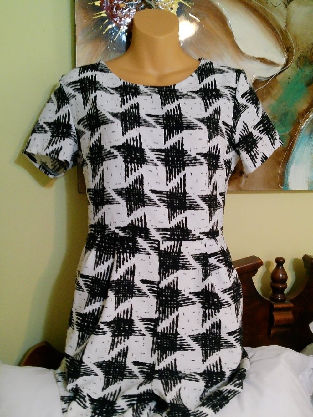 DAINTY HOOLIGAN ROMPER BLACK AND WHITE SIZE SMALL GOOD CONDITION